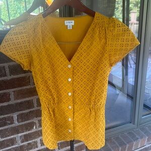 Eyelet peplum top ☀️